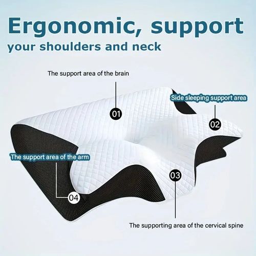 Stomach Sleeping Pillow Rolled Horn Neck Memory Pillow Home Slow Rebound Hotel Cervical Vertebra Pillow Pillow Core